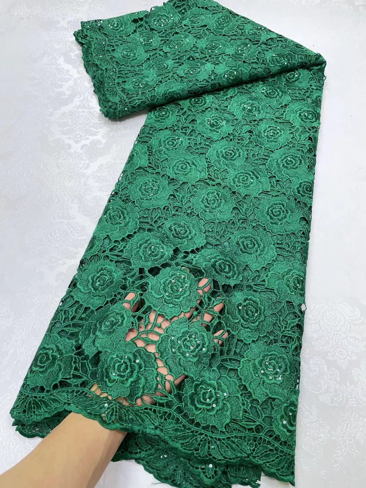 Woman Wedding Dress - African Cord Lace Fabrics