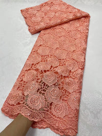 Woman Wedding Dress - African Cord Lace Fabrics 