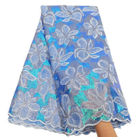 African Lace Fabric 5 Yards - Net Sequence Lace