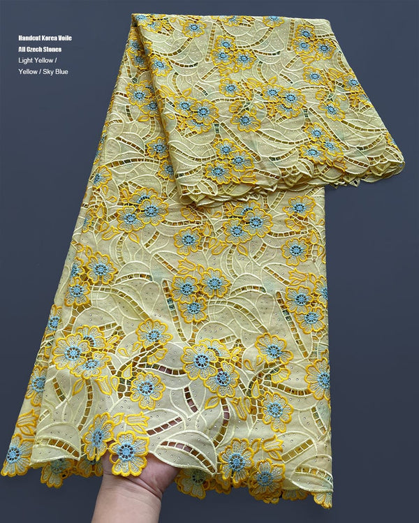 Guipure Lace Fabric - Luxury African Guipure Cord Lace