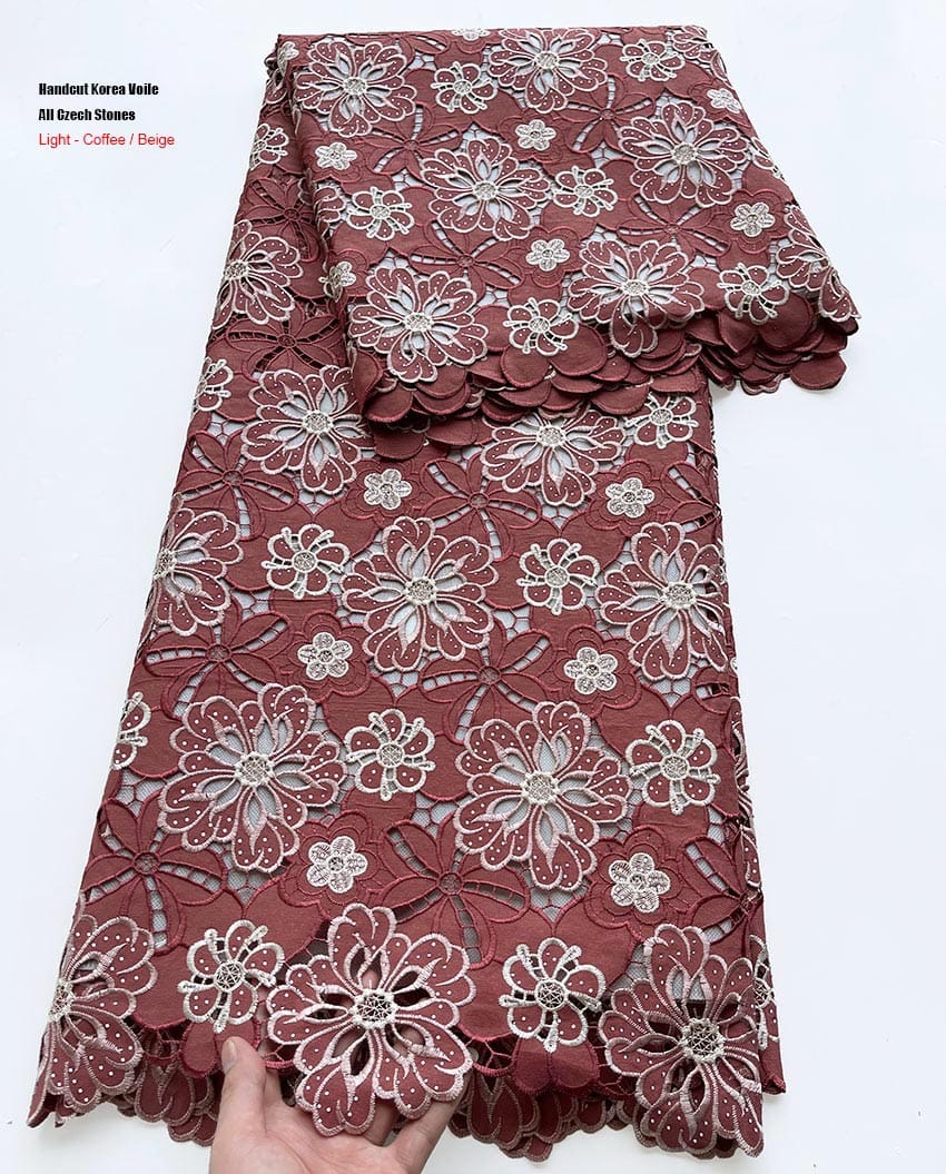 Guipure Lace Fabric - Luxury African Guipure Cord Lace