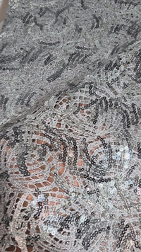 African Fabric Sequins Guipure Lace High-quality 5 Yards