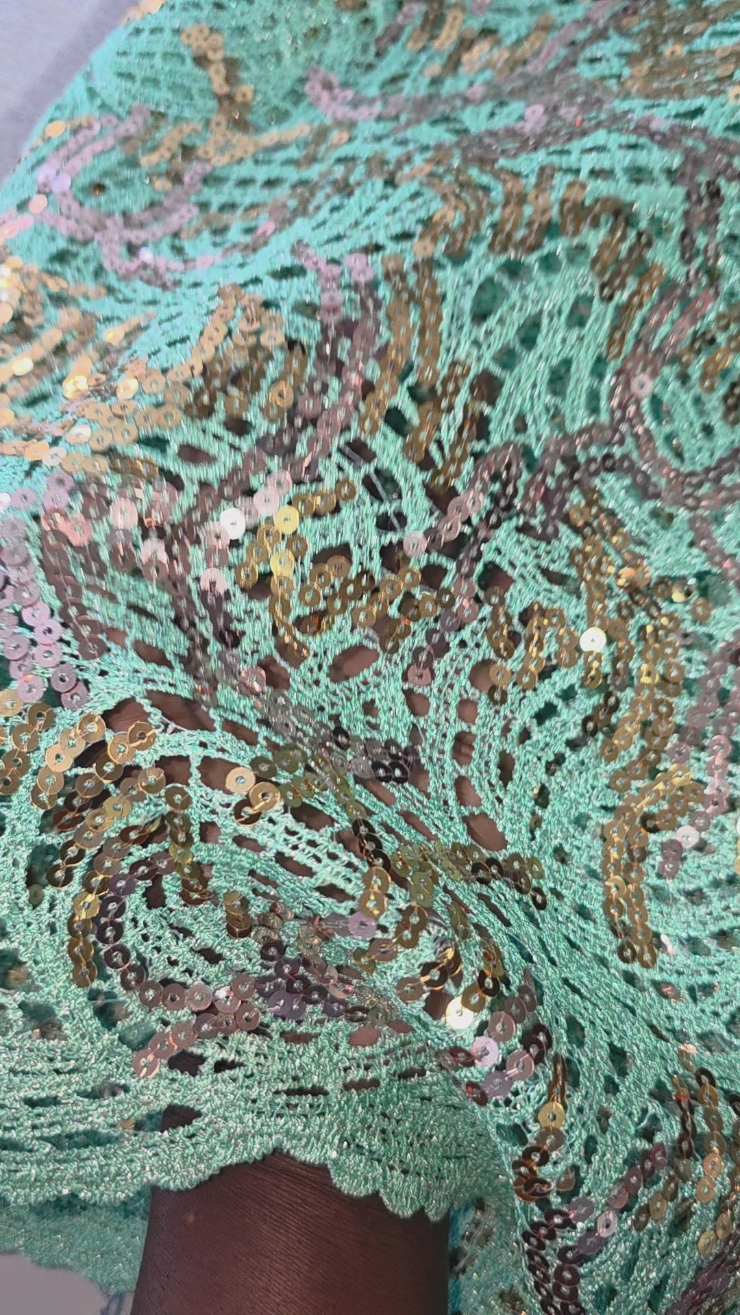 African Fabric Sequins Guipure Lace High-quality 5 Yards