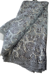 African Fabric Sequins Guipure Lace High-quality 5 Yards