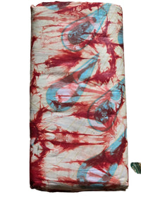 Kampala (Adire) – Red & Turquoise Tie-Dye, 5 Yards