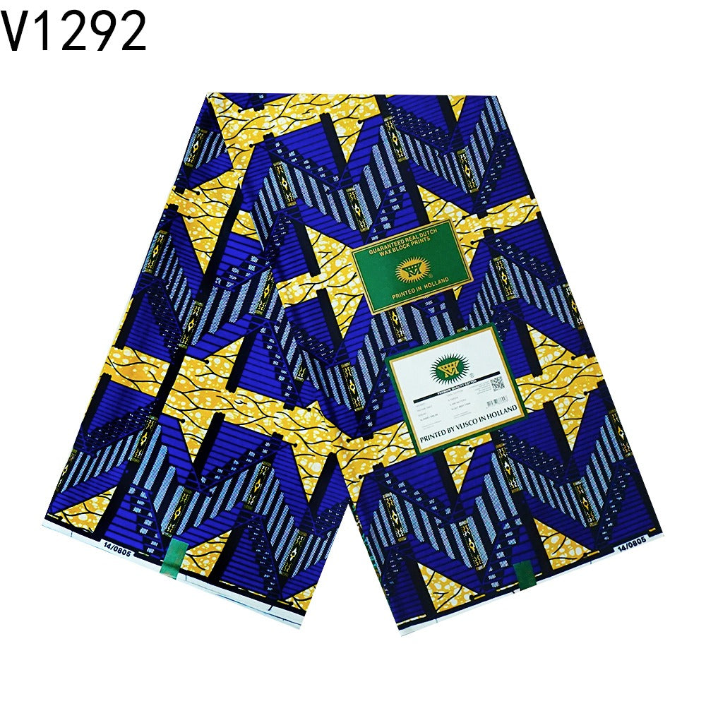 6 Yards of African Fabric Wax Print Ankara 100%Cotton