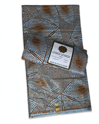 High-quality Côte d'Ivoire African Wax Print Fabric(Unisco Uniwax)
Brown & blue geometric real wax print.