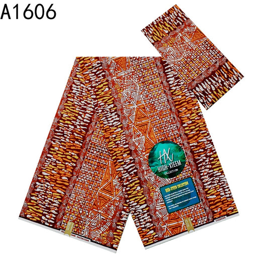 6 Yards of Beautiful African Fabric Wax Print Ankara 100%Cotton
