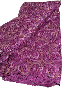 African Fabric Sequins Guipure Lace High-quality 5 Yards