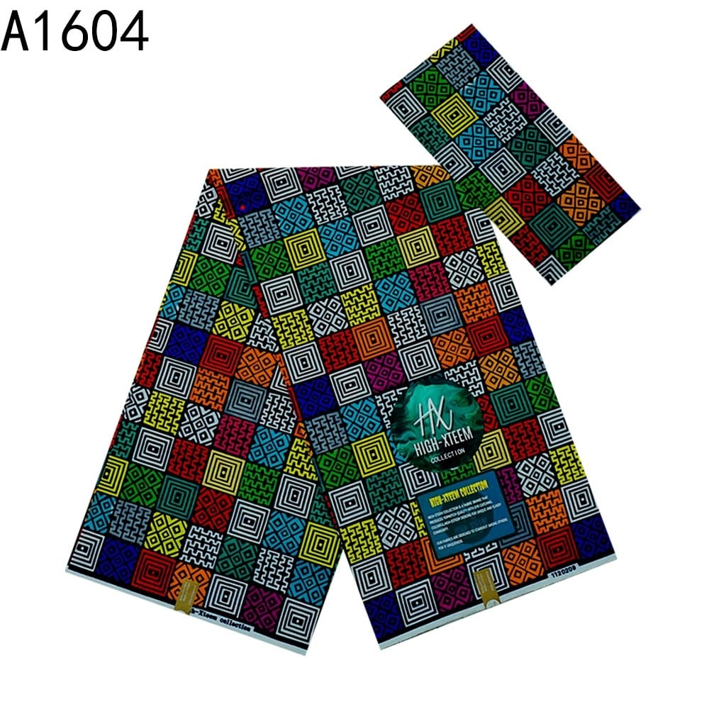 6 Yards African Wax print Ankara Fabric 100% cotton