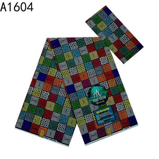 6 Yards African Wax print Ankara Fabric 100% cotton