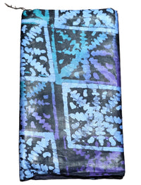 Authentic Kampala (Adire) – Blue & Green Batik Squares, 5 Yards