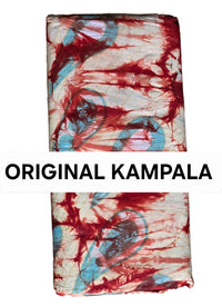 Kampala (Adire) – Red & Turquoise Tie-Dye, 5 Yards