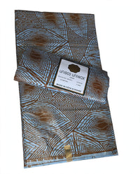 High-quality Côte d'Ivoire African Wax Print Fabric(Unisco Uniwax)
Brown & blue geometric real wax print.